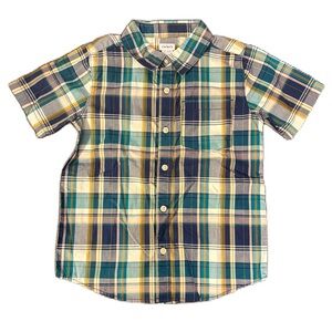 Carter's Plaid Short Sleeve Button Down Shirt - Size 7